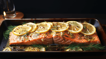 Baked Salmon with Lemon and Dill