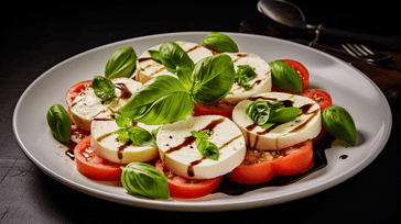 Caprese Salad with Fresh Mozzarella and Basil