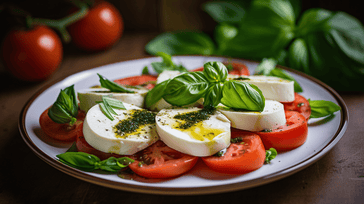 Caprese Salad with Fresh Mozzarella and Basil