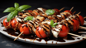 Caprese Skewers with Balsamic Glaze