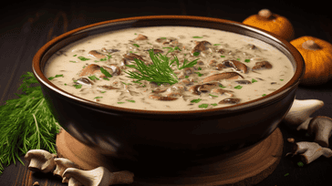 Creamy Mushroom and Wild Rice Soup