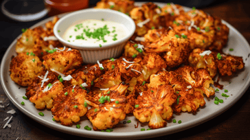 Crispy Parmesan Cauliflower Bites