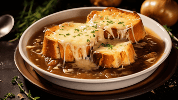 French Onion Soup with Gruyere Croutons