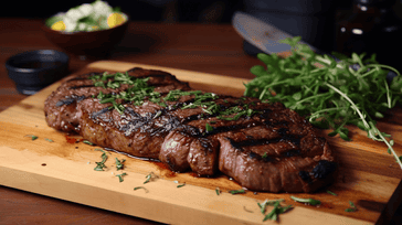 Grilled Steak with Garlic Butter