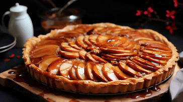 Rustic Apple Tart with Caramel Drizzle