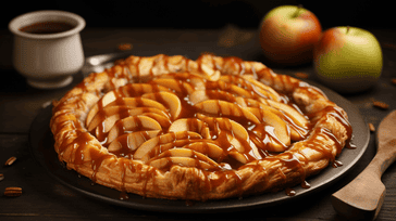 Rustic Apple Tart with Caramel Drizzle