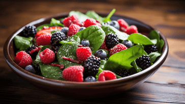 Summer Berry Spinach Salad with Citrus Dressing