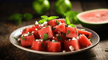 Watermelon Feta Salad with Mint